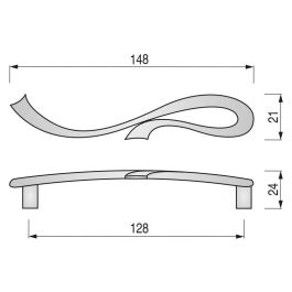 Giusti Tirador Galia Zamak Plata Vieja 128 mm