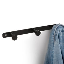 Emuca Cintre mural Hamilton, Peint en noir, Acier.