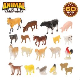 Set Animaux de la Ferme Colorbaby Plastique 16 x 12 x 4 cm (4 Unités)