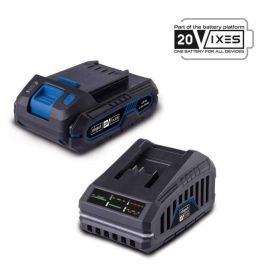 Scheppach Batterie 2Ah + Chargeur 2.4A IXES 20V SBSK2.0 pour toute la gamme IXES