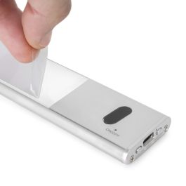 Emuca Luminaire LED Kaus rechargeable par usb avec switch, L 600 mm, Anodisé mat, Plastique et Aluminium