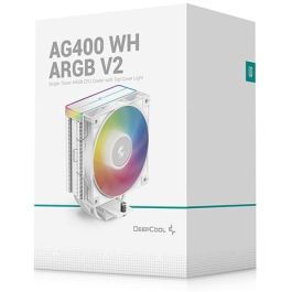 Deepcool AG400 WH Refroidisseur d'air CPU avec ventilateur ARGB 120 mm Blanc - 4 caloducs, PWM