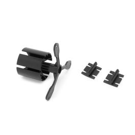 Colonne passe-câbles Hexa, plastique, noir