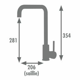 Mitigeur Edouard Rousseau SOTO Chrome Forme en C