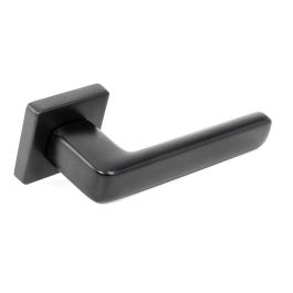 SYSTEM Manivela Roseta Gamma Negro Mate Zamak 14cm