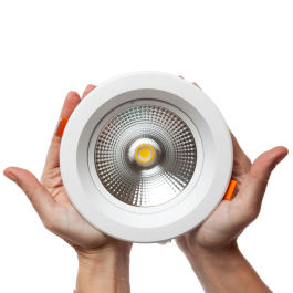 Downlight LED Circular 15W 2100Lm 4200K Anti-Reflet UGR19 40.000H [HO-DL-AD-COB-15W-W]