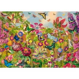 Schmidt Spiele Puzzle Magnifique jardin de papillons 2000 pièces dès 14 ans, décoratif et apaisant