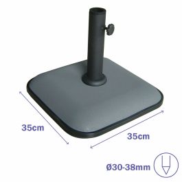 Marbueno Base Parasol Carré Béton 35X35X5,2 cm 11KG Gris Jardin, Piscine 10454
