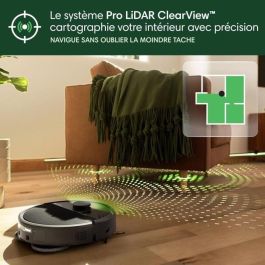 iRobot Roomba Plus 505 Noir - Base Multifonction - Lavage et séchage a l'air Chaud des lingettes - PrecisionVision IA