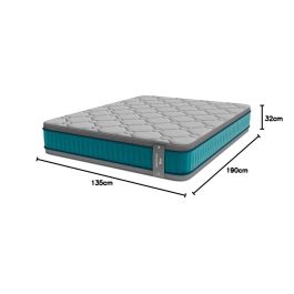 Matelas hybride à ressorts ensachés Cecotec Flow 8990 135x190 cm fermeté mi-ferme