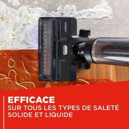 Aspirateur balai laveur vapeur sans fil - POLTI - RollySteam WD40C - 14000 Pa - 35 min - 0,6 L - Noir