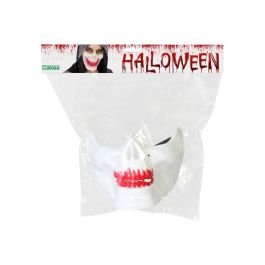 Masque de crâne blanc avec design sarcastique pour homme - Déguisement Halloween, masque de squelette avec capuche noire pour fêtes et spectacles