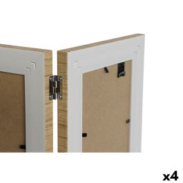 Cadre photo Home ESPRIT Marron Beige Naturel Ivoire Verre polystyrène Scandinave 31 X 2 X 21 cm (4 Unités)