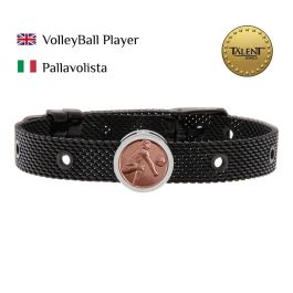 Bracelet Unisexe VolleyBall Player Talent Jewels TJA-1-12-02-2-235 Noir