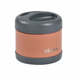 Beaba Thermos portionneur 500 ml Acier inoxydable Gris minéral / Terracota BEA1728519329695