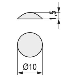 HERRAJES ALK Lágrima Adhesiva Goma Eva 10x1,5 Transparente (2.000U)