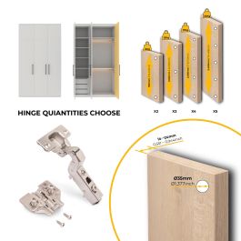 Emuca Lot de 20 charnières super coudées X91 avec fermeture amortie et embases Euro, Hauteur 0, Acier, Nickelé