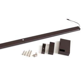 Emuca barre de penderie pour armoire Castor avec lumière LED, batterie amovible et détecteur de mouvement, 558, Peint en moka