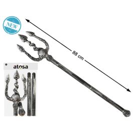 Trident Marin 88 cm avec Détails Océaniques en Argent Vieilli - Accessoire de Costume Poséidon ou Neptune pour Thème Marin, Carnaval et Photos Precio: 3.6. SKU: B124YF8RBL