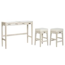 Ensemble Table + Chaises Home ESPRIT Blanc Naturel 112 x 40 x 96 cm