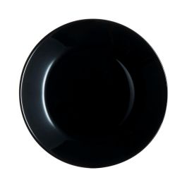 Plato Postre Vidrio Zelie Negro Luminarc 18 cm