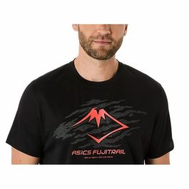 T-shirt à manches courtes homme Asics Fujitrail Logo Ss Top Noir