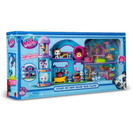 Littlest Pet Shop Maison Deluxe avec 4 Figurines Pet Shop et plus de 20 Accessoires - Coffret de Jeu pour Enfants a partir de 4 Ans - BANDAI
