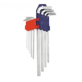 Jeu de Clés Allen Workpro 1,5, 2, 2,5, 3, 4, 5, 6, 8, 10 mm Hexagonal 9 Pièces (9 Unités)