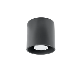 Orbis Lampe de Plafond Orbis SOL-SL.0021 Cylindrique Noir Gris Blanc Design Moderne