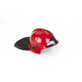 Klein Casque de pompier F1 rouge, visière rétractable, protecteur de cou - AUC4009847089014