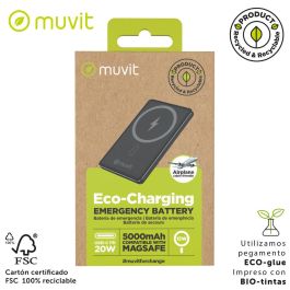 Powerbank Muvit for Change Noir Aluminium 5000 mAh