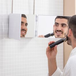 InnovaGoods Miroir de maquillage éclairé Miroir de salle de bain avec design pliant et vue