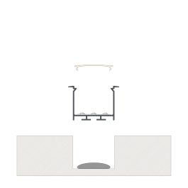 KIMERA HEDE Profil Aluminium Anodisé Argent avec Diffuseur Opal, Bouchons et Clips de Fixation 2,02m