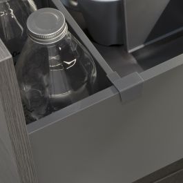 Emuca Kit d'accessoires de séparation pour intérieurs de tiroirs Vertex-Concept, largeur 600 mm, Aluminium et Plastique, Gris antracite