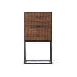 GINER Y COLOMER - Armoire 2 portes en palissandre et bois de manguier avec pieds métal - Brun noir - 150x80x45 cm Precio: 1043.988. SKU: B1G5NKGPFA