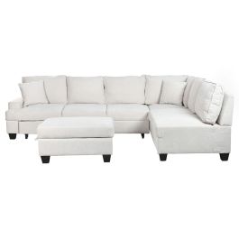 Canapé Convertible Home ESPRIT Beige Moderne 285 x 260 x 90 cm