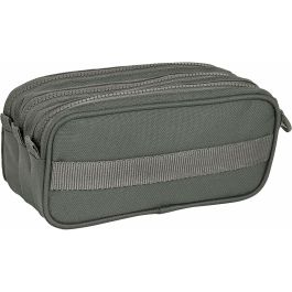 Trousse Fourre-Tout Triple Kappa Basics Gris 21,5 x 10 x 8 cm