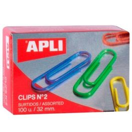 Trombones Apli Nº 2 Multicouleur fils de fer 32 mm (10 Unités)