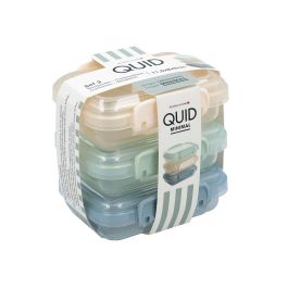 Ensemble de contenants de cuisine hermétiques empilables Quid Minimal 11,5 x 8 x 5 cm 3 Pièces