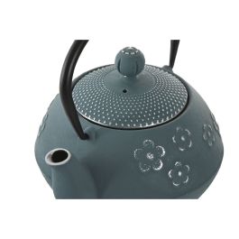 Théière Home ESPRIT Bleu Acier inoxydable Fer 800 ml