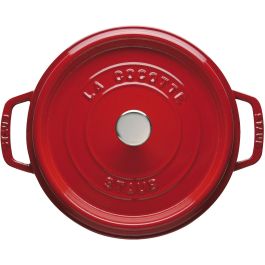 Staub La Cocotte 24cm rund. Kirsch-rot. Gusseisen