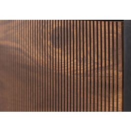 Giner y Colomer Meuble TV Moderne en Palissandre et Bois de Manguier avec 2 Portes et 2 Espaces de Stockage, Pieds en Métal, 150 cm x 50 cm x 40 cm, Noir et Marron