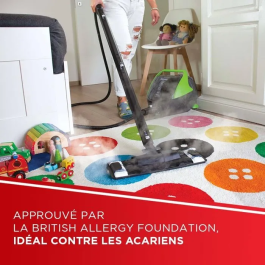 Polti Vaporetto Pro 95 Turbo Flexi Nettoyeur Vapeur Multi-surfaces - 1100 W, 1.3 L, Noir/Vert, Hygiène sans Produits Chimiques, Remplissage Continu