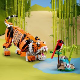LEGO Creator 3-en-1 Su Majestad el Tigre 31129 Jouet Animal Tigre Panda Poisson pour Garçon et Fille dès 9 Ans
