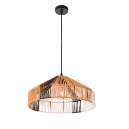 Lampe Suspendue Corde Krefeld SKD-P80037, Style Naturel et Frais, Douille E27