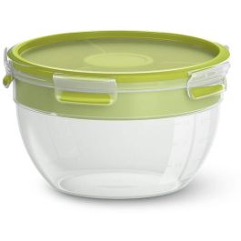 Emsa N1060700 Clip & Go Salatbox rund mit Einsatz und Dressingbox transparent. g