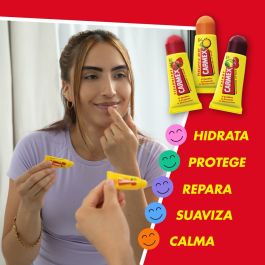 Baume à lèvres hydratant Carmex Triplo Transparent Spf 15 Fraise Ananas Cerise 3 Pièces (3 Unités)