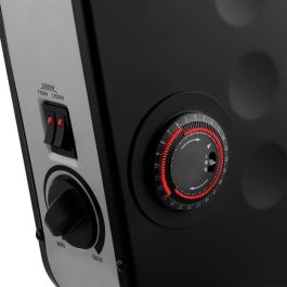 SENCOR SCF 2101BK - Radiateur électrique convecteur mobile, 2000 W, 3 niveaux chauffage, thermostat réglable, minuterie 24h, Noir