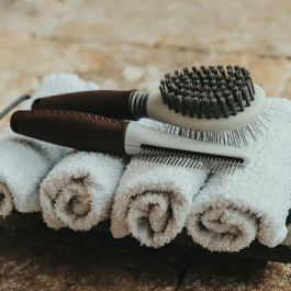 Brosse à Cheveux Hunter Marron Plastique 12 Râteau Plaque Tournante