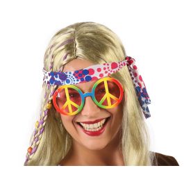 Gafas Hippie Multicolor Unisex pour Adultes - Lunettes déguisement années 60 avec symbole paix, idéal pour Carnaval et fêtes thématiques Precio: 10.5. SKU: B1G4F3DCDC